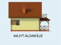 Elewacja projektu ORLEAN dom letniskowy z poddaszem - 3 - wersja lustrzana