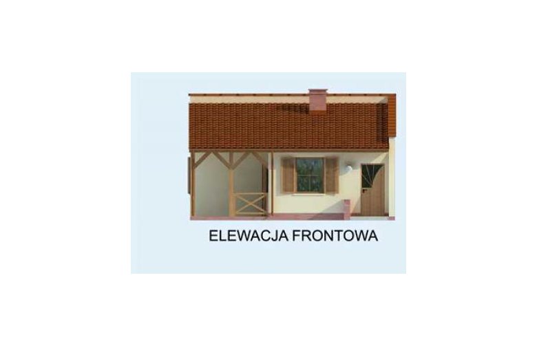 Projekt domu letniskowego LUBLANA dom letniskowy - elewacja 1