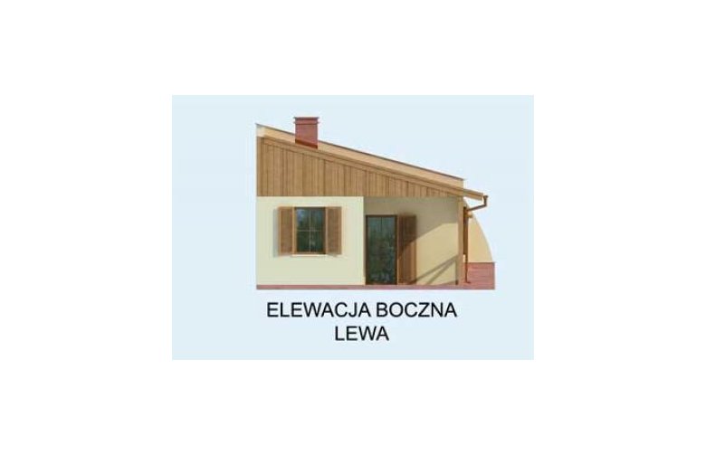 Projekt domu letniskowego LUBLANA dom letniskowy - elewacja 2