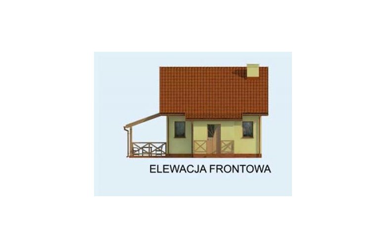 Projekt domu letniskowego LIMA dom letniskowy z poddaszem - elewacja 1