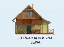 Elewacja projektu LIMA dom letniskowy z poddaszem - 2