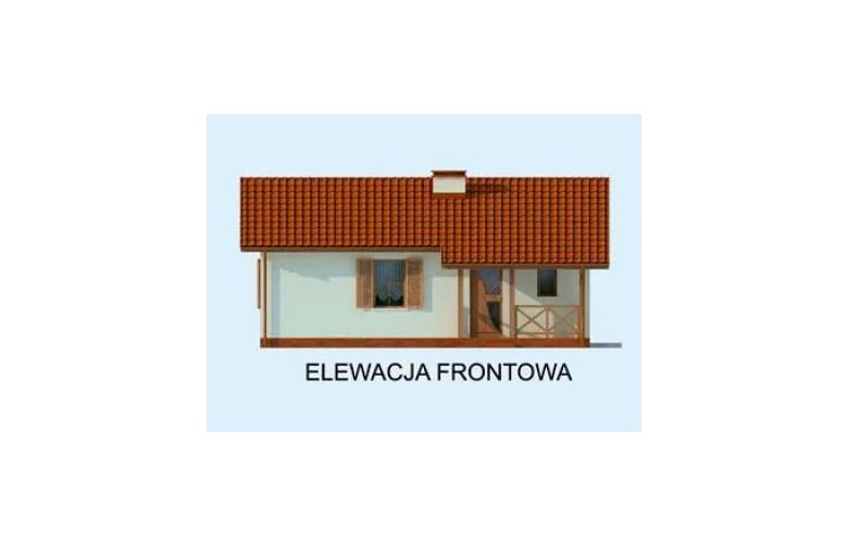 Projekt domu letniskowego LA PALMA dom letniskowy - elewacja 1