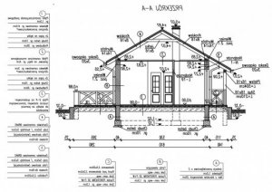 Przekrój projektu LA PALMA dom letniskowy w wersji lustrzanej