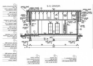 Przekrój projektu LA PALMA dom letniskowy w wersji lustrzanej