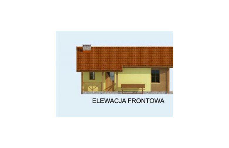 Projekt domu letniskowego FLORENCJA - elewacja 1