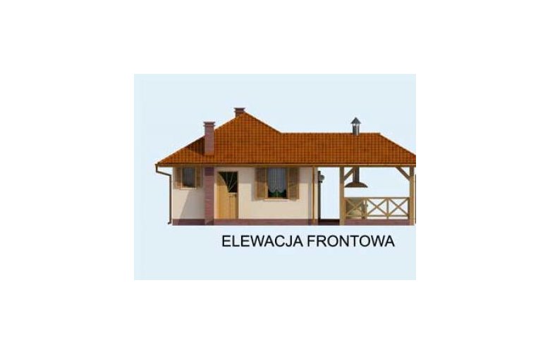 Projekt domu letniskowego ESTELLA dom letniskowy - elewacja 1