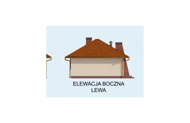 Projekt domu letniskowego ESTELLA  - elewacja 2