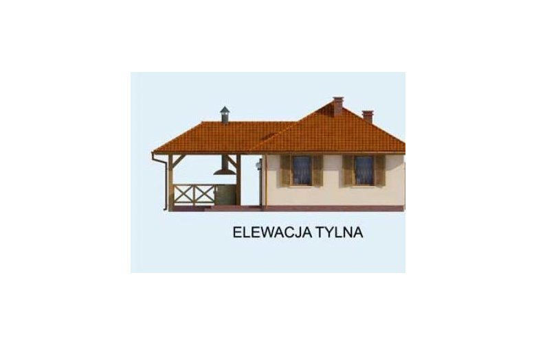 Projekt domu letniskowego ESTELLA dom letniskowy - elewacja 3