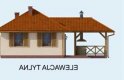 Projekt domu letniskowego ESTELLA  - elewacja 3