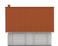 Elewacja projektu G110 - Budynek garażowo - gospodarczy - 1 - wersja lustrzana