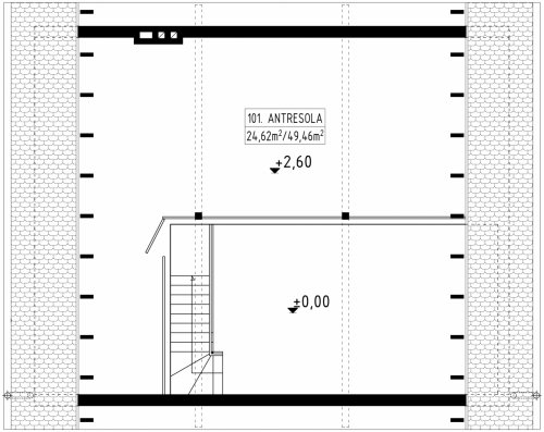 Rzut projektu G110 - Budynek garażowo - gospodarczy