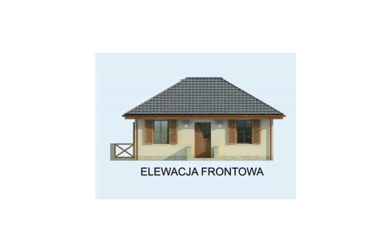 Projekt domu letniskowego BAYAMO dom letniskowy - elewacja 1