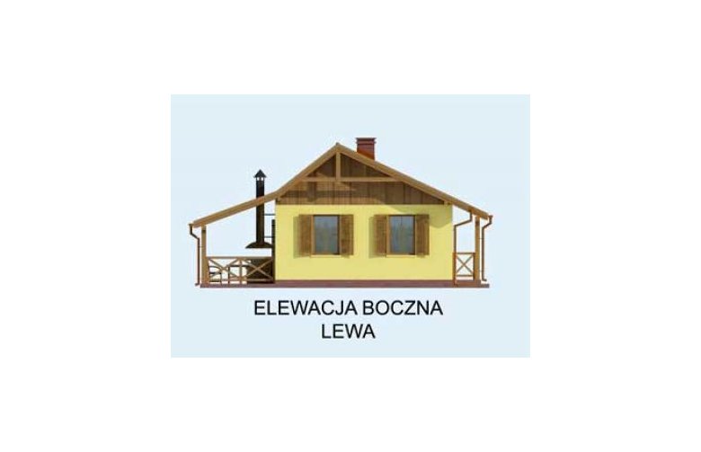 Projekt domu letniskowego BAZYLEA dom letniskowy - elewacja 2