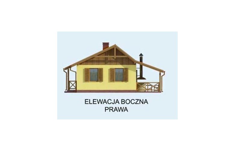 Projekt domu letniskowego BAZYLEA  - elewacja 4