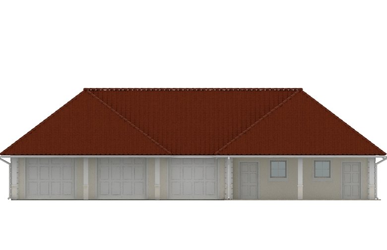 Projekt domu energooszczędnego G108 - Budynek garażowo - gospodarczy - elewacja 1