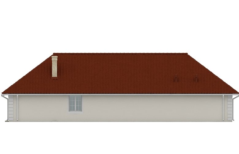 Projekt domu energooszczędnego G108 - Budynek garażowo - gospodarczy - elewacja 4