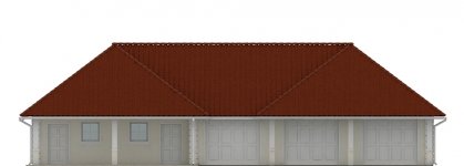 Elewacja projektu G108 - Budynek garażowo - gospodarczy - 1 - wersja lustrzana