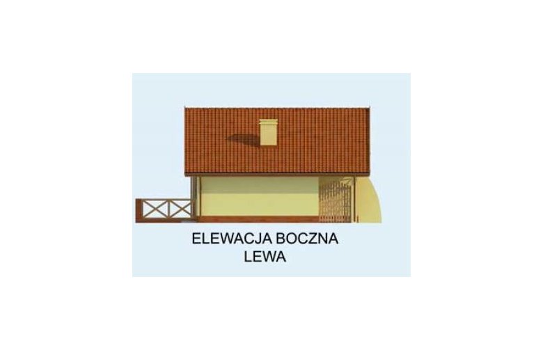 Projekt domu letniskowego BAMAKO dom letniskowy - elewacja 2