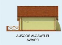 Elewacja projektu BAMAKO dom letniskowy - 4 - wersja lustrzana