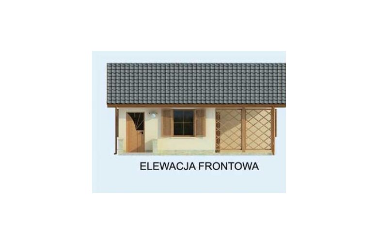Projekt domu letniskowego HAWANA  - elewacja 1