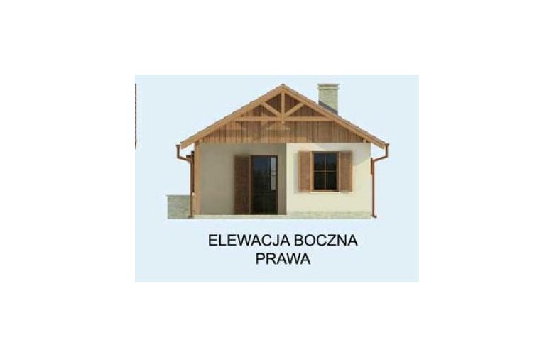 Projekt domu letniskowego HAWANA  - elewacja 4