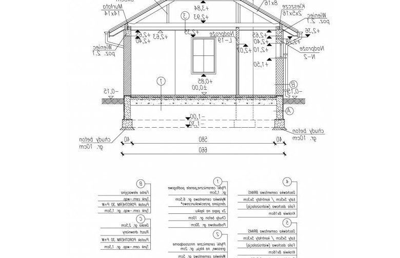 Projekt domu letniskowego HAWANA dom letniskowy - przekrój 1