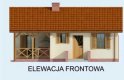Projekt domu letniskowego AROSA  - elewacja 1