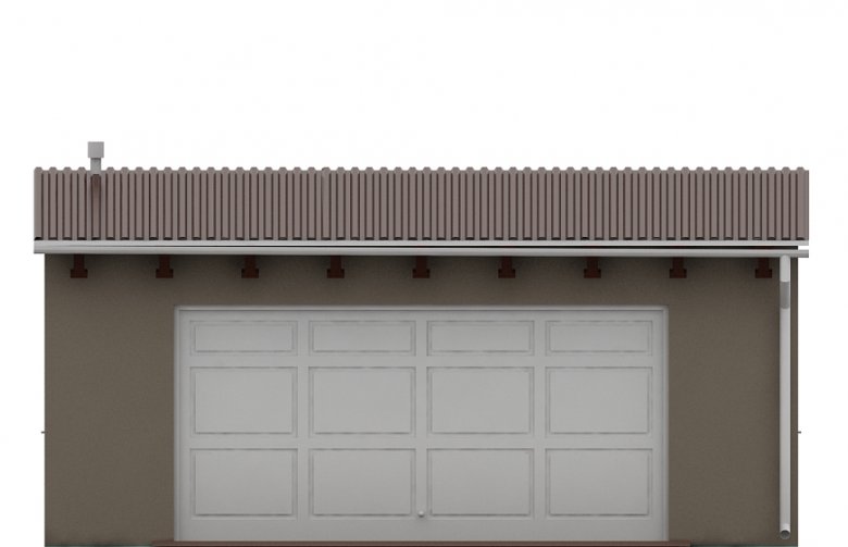 Projekt domu energooszczędnego G126 - Budynek garażowy - elewacja 1