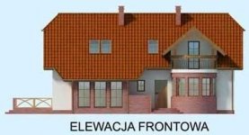 Elewacja projektu MERLO dom dwurodzinny - 1