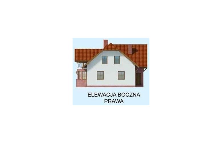 Projekt domu dwurodzinnego MERLO dom dwurodzinny - elewacja 4