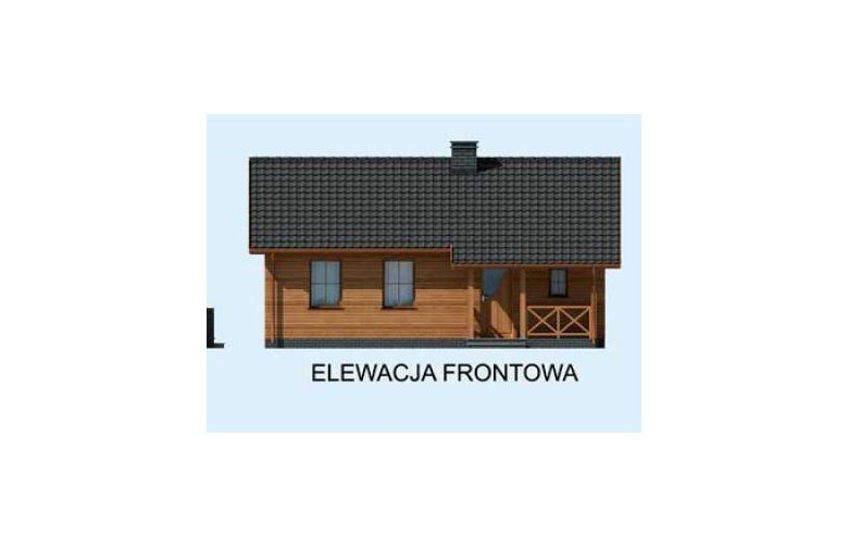 Projekt domu letniskowego LA PALMA 2 dom letniskowy - elewacja 2