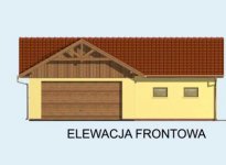 Elewacja projektu G71 garaż dwustanowiskowy z pomieszczeniem rekreacyjnym - 1