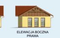 Projekt budynku komercyjnego G71 garaż dwustanowiskowy z pomieszczeniem rekreacyjnym - elewacja 4