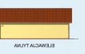 Projekt budynku komercyjnego G71 garaż dwustanowiskowy z pomieszczeniem rekreacyjnym - elewacja 3
