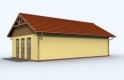 Projekt budynku komercyjnego G71 garaż dwustanowiskowy z pomieszczeniem rekreacyjnym - wizualizacja 2