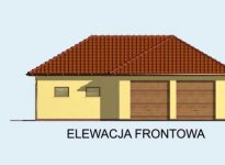 Elewacja projektu G72 garaż dwustanowiskowy z pomieszczeniami rekreacyjnymi i sauną - 1