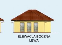 Elewacja projektu G72 garaż dwustanowiskowy z pomieszczeniami rekreacyjnymi i sauną - 2