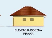 Elewacja projektu G72 garaż dwustanowiskowy z pomieszczeniami rekreacyjnymi i sauną - 4