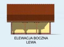 Elewacja projektu G66 garaż dwustanowiskowy z wiatą - 2