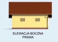 Elewacja projektu G66 garaż dwustanowiskowy z wiatą - 4