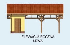 Elewacja projektu G67 wiata garażowa - 3