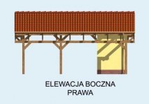 Elewacja projektu G67 wiata garażowa - 4