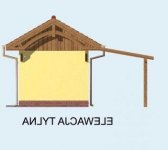 Elewacja projektu G67 wiata garażowa - 2 - wersja lustrzana
