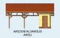 Projekt garażu G67 wiata garażowa - elewacja 3