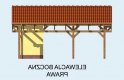 Projekt garażu G67 wiata garażowa - elewacja 4