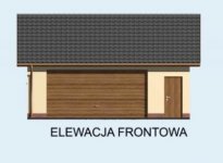 Elewacja projektu G68 garaż dwustanowiskowy - 1