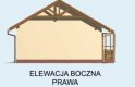 Projekt garażu G68 garaż dwustanowiskowy - elewacja 4