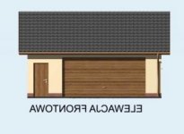 Elewacja projektu G68 garaż dwustanowiskowy - 1 - wersja lustrzana