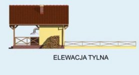 Elewacja projektu G69 garaż dwustanowiskowy podziemny - 2