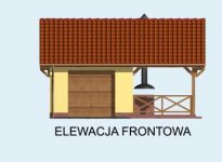 Elewacja projektu G70 garaż jednostanowiskowy z altaną - 1